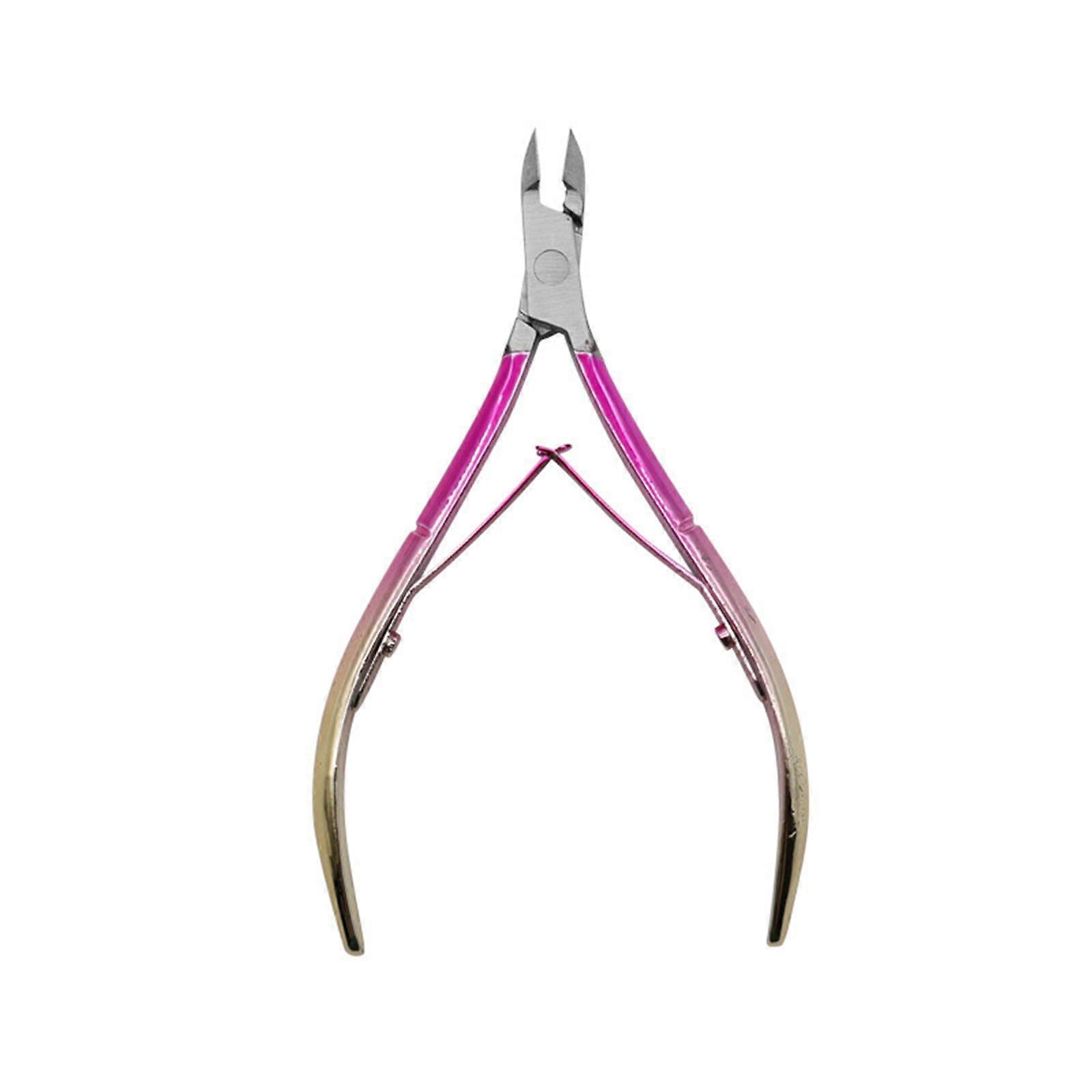 Stainless Steel Colorful EagleBeak Cuticle Scissors Nipper for Precision Manicure and Pedicure, Ergonomic Design, 4 Inches