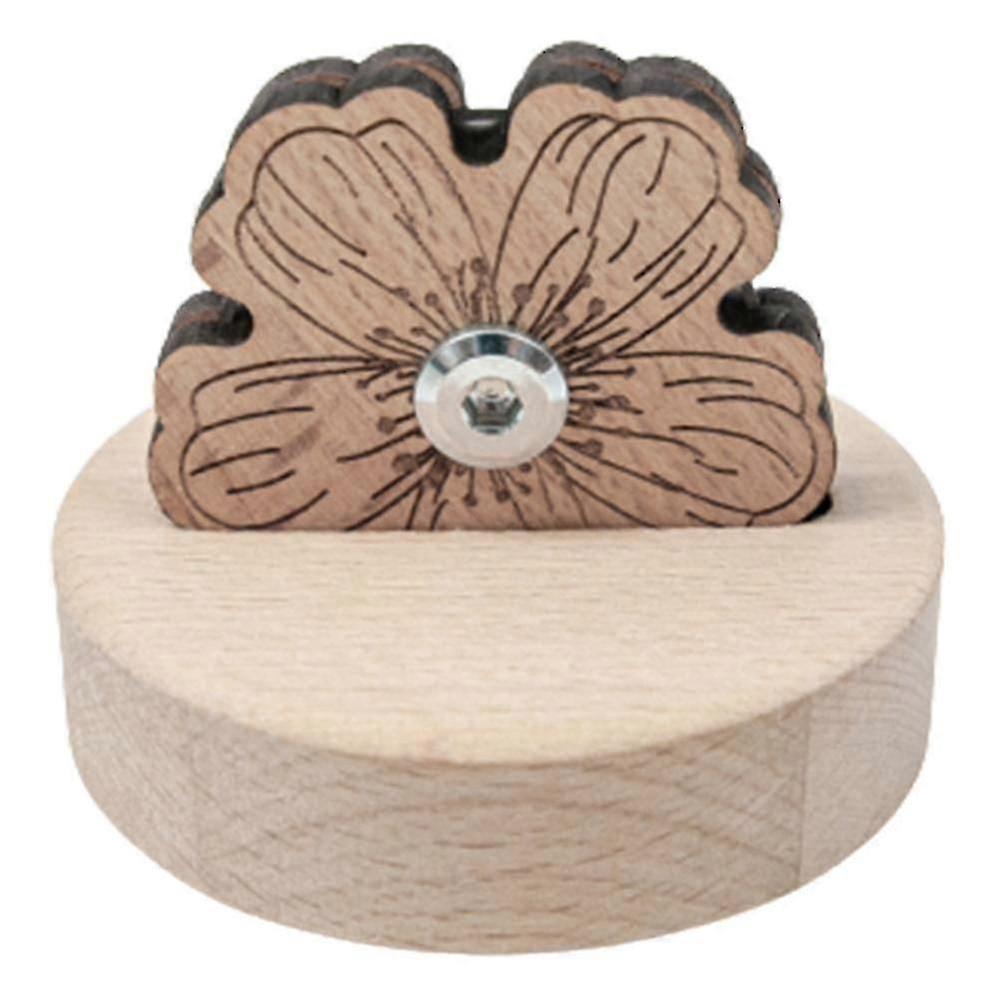 Wooden Flower Wool Line Thread Cutter Portable Line Cutter with Non-Slip Base for Quilting