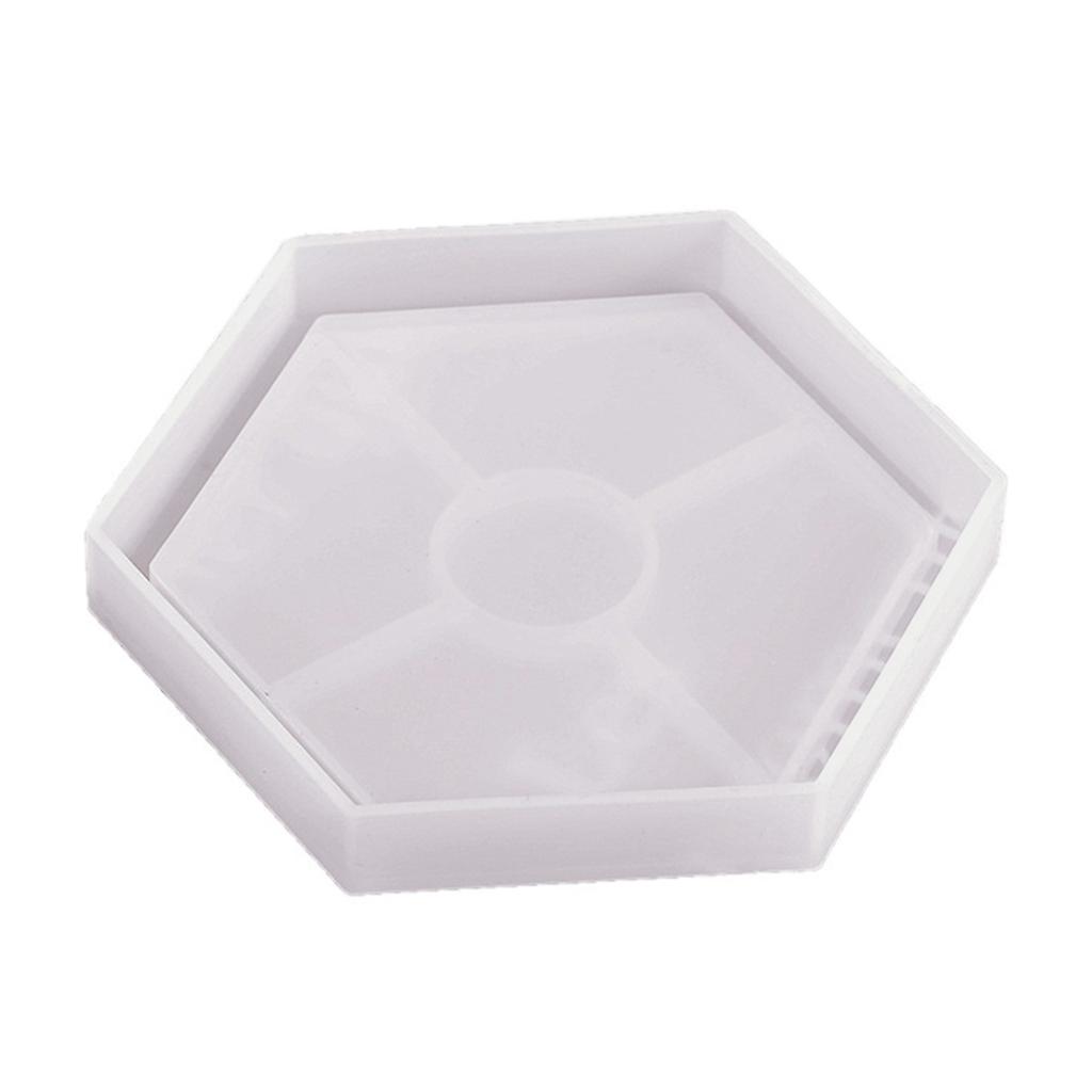 Placemat Tray Molds DIY Coaster Silicone Molds Epoxy Square Round Hexagon Molds for DIY Resin Casting Home Decoration