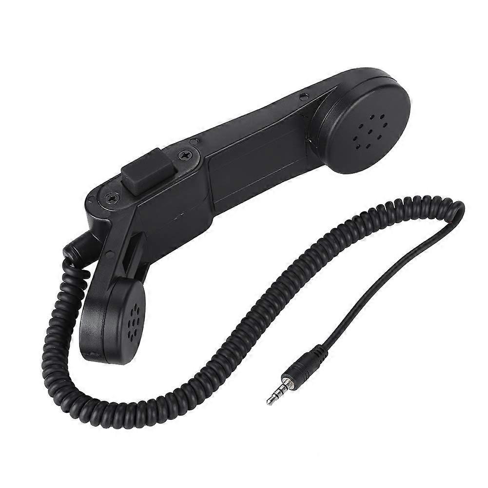 3.5mm Plug Handheld Speaker Microphone, Walkie Talkie Microphone for Music and Hands-Free Calls, Compatible with Various Devices