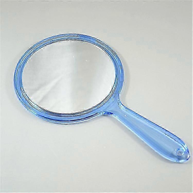 Makeup Hand Mirror, Double-Sided 3X 1X Magnifying Round (Blue)