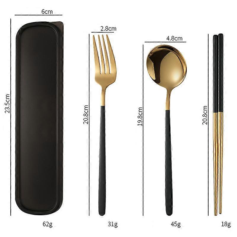 4pcs/set Portable Tableware Multifunction Cutlery Fork Spoon Chopsticks Indoor Outdoor Tableware Set