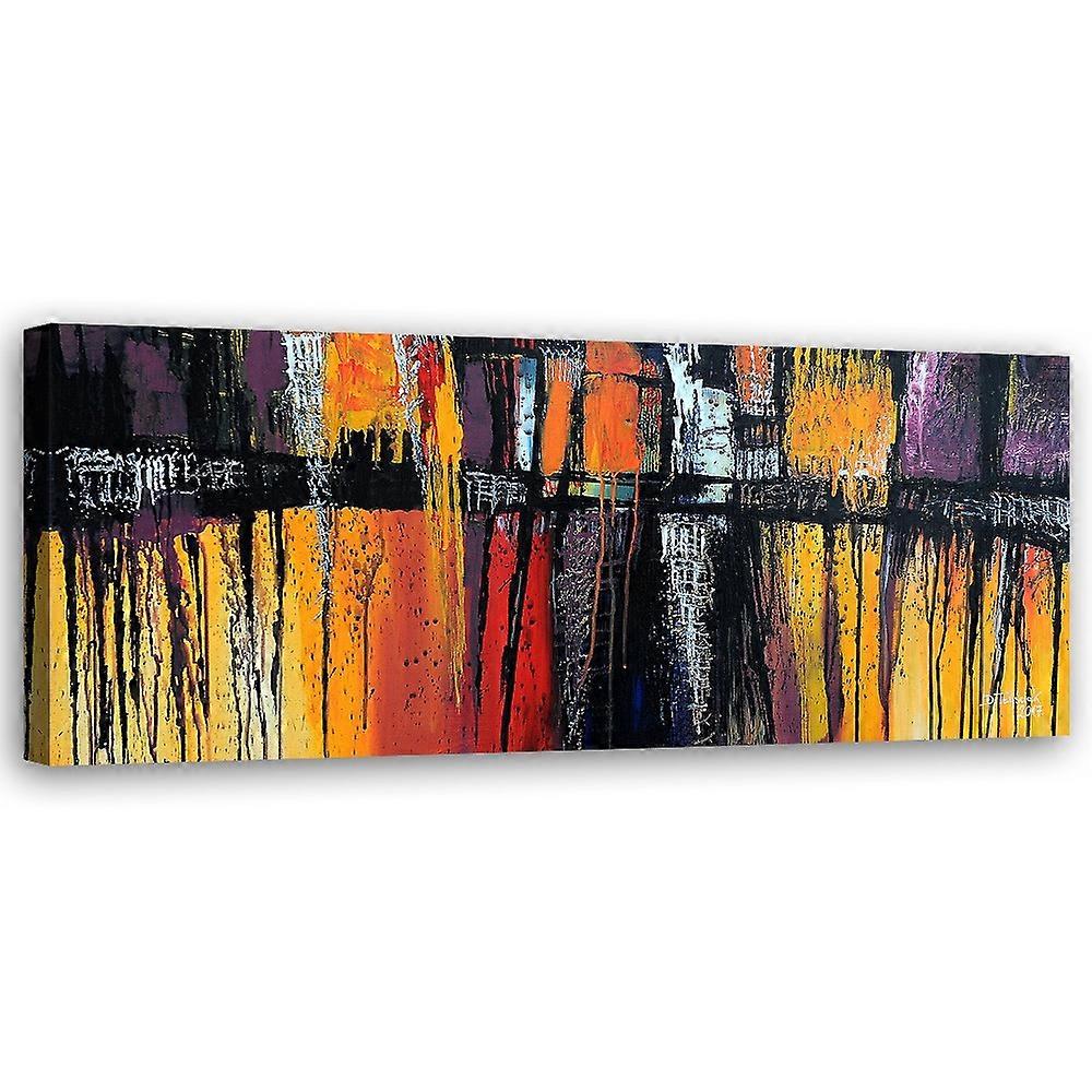 Impression sur toile, Abstraction Colorée - 120x40
