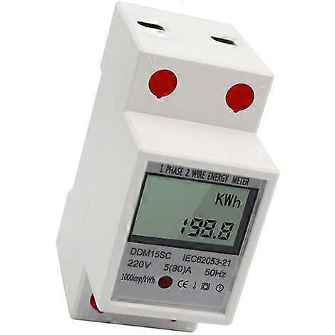 DDM15SC 220V/50Hz 5-80A Single Phase Multifunction Rail Meter Electric Power MeterHave CE Certification
