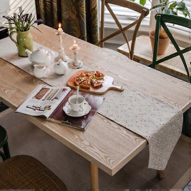 Indoor furniture>Decoration>Decorative objects Long table flag chrysanthemum foam printed fabric (30*270cm)