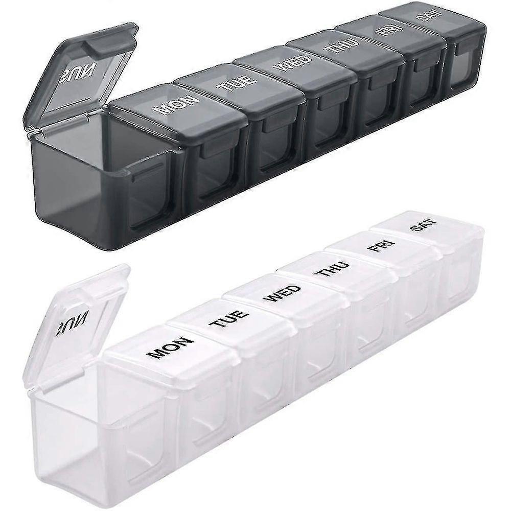 HJyang Extra Large Weekly Pill Organizer 2 Pcs Xl Daily Pill Cases BRG