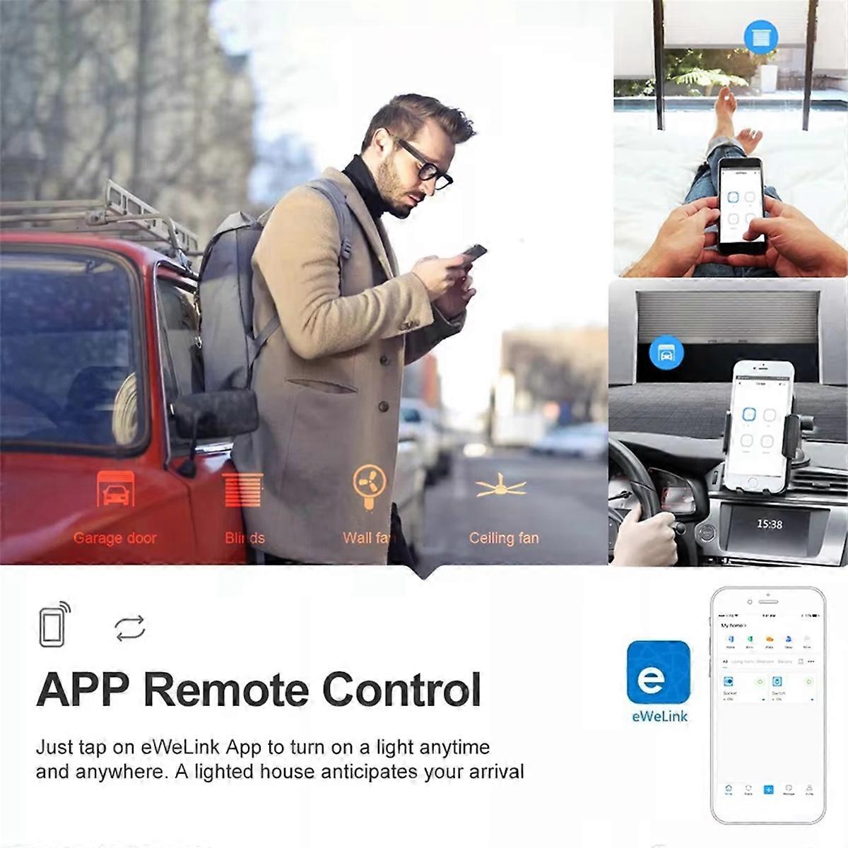 Smart Switch 4 Channel Smart WiFi Bluetooth Wireless Dry Contact Relay Switch Module APP Remote Co