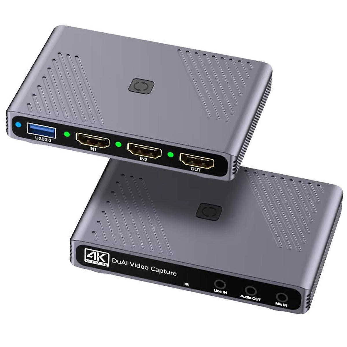 Live Streaming Podcasting Dual HDMI-Compatible Input for Nintendo Switch PS5 4 Xbox Camera Board Capture