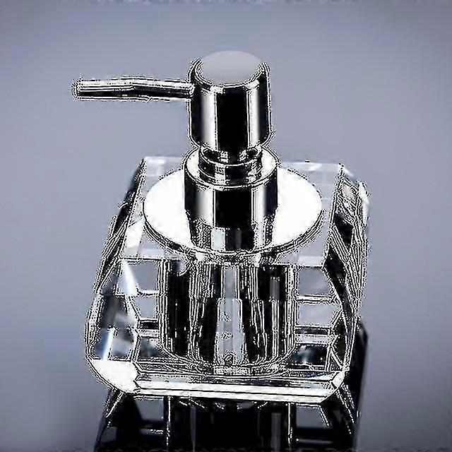 透明クリスタルガラスハンドソープボトルソープディスペンサーソープディスペンサー(多面体100ml)-良い