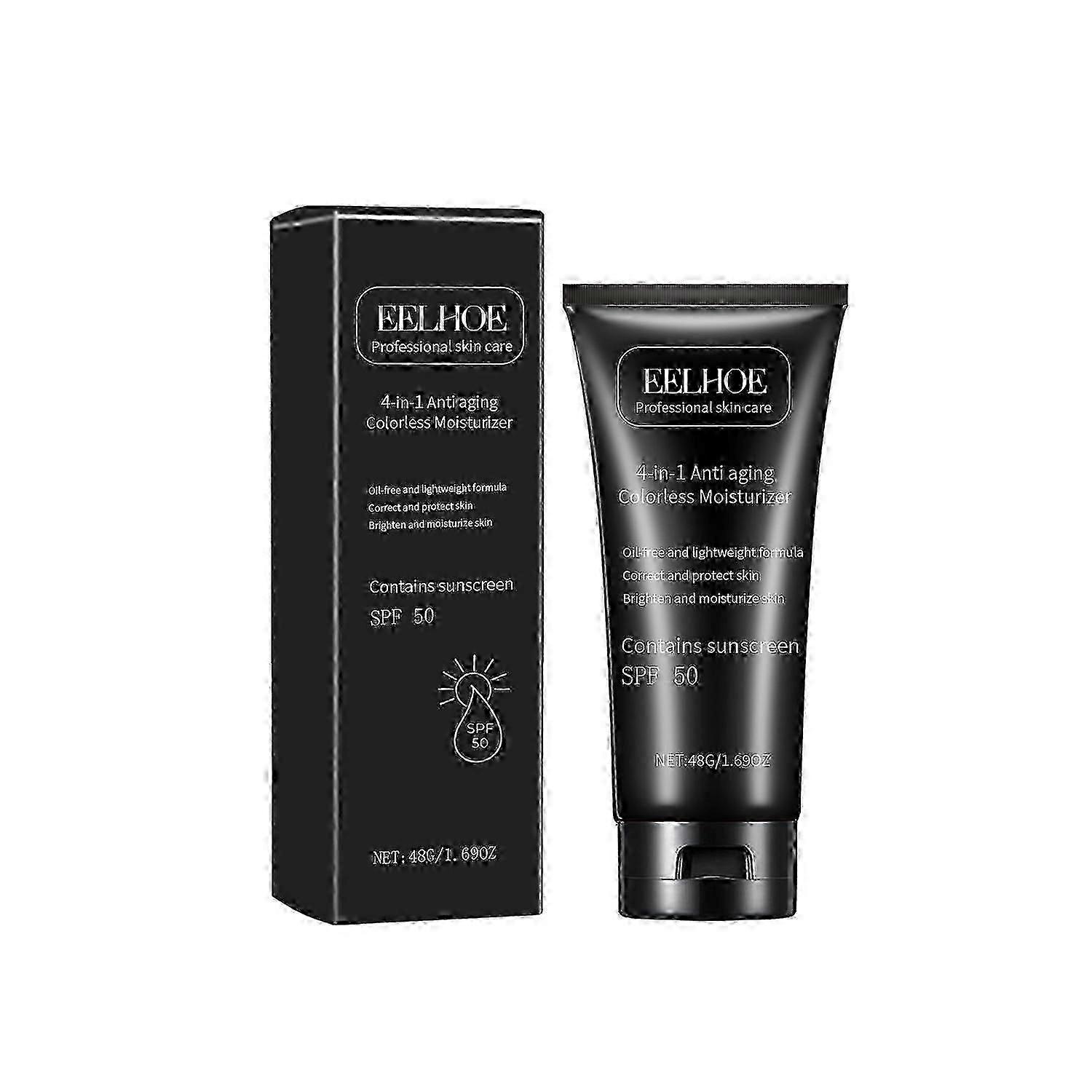 EELHOE 4-In-1 Anti-Aging Colorless Moisturizer, Anti-UV Brightening Skin Moisturizing And Protective