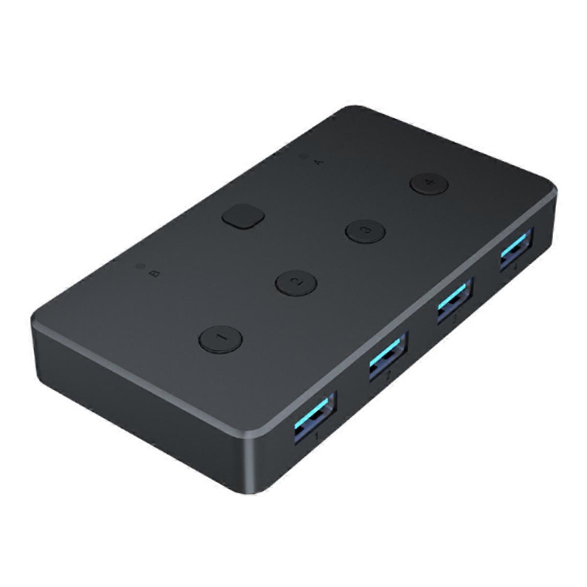 USB 3.0 Switcher for Mouse, Keyboard,Printer and More,USB Switch Compatible with //Linux