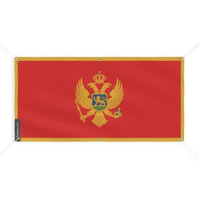 Montenegro Flag Banner 6 Grommets 170x340cm Polyester