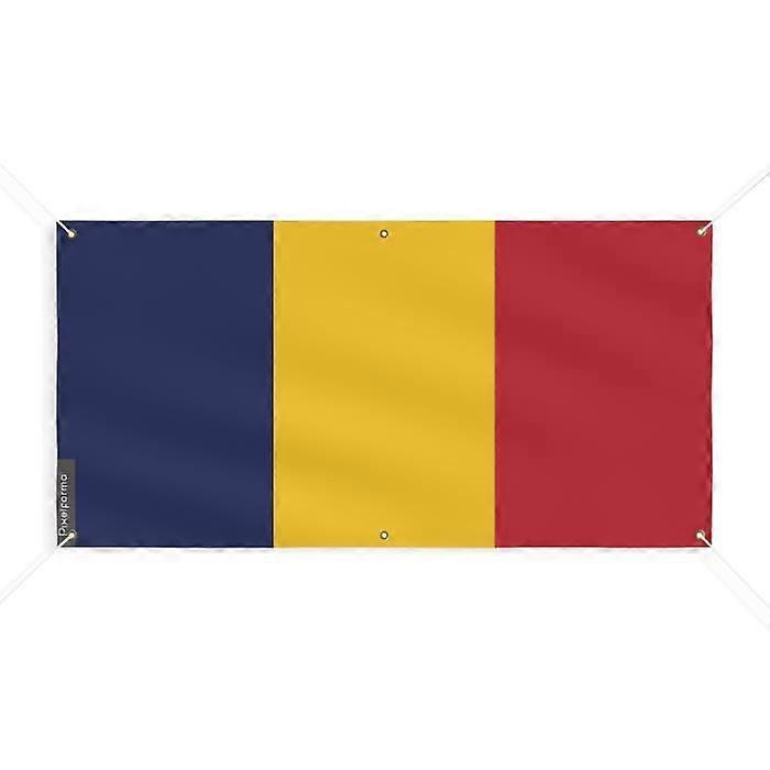 Chad Flag Banner 6 Grommets 110x220cm Polyester