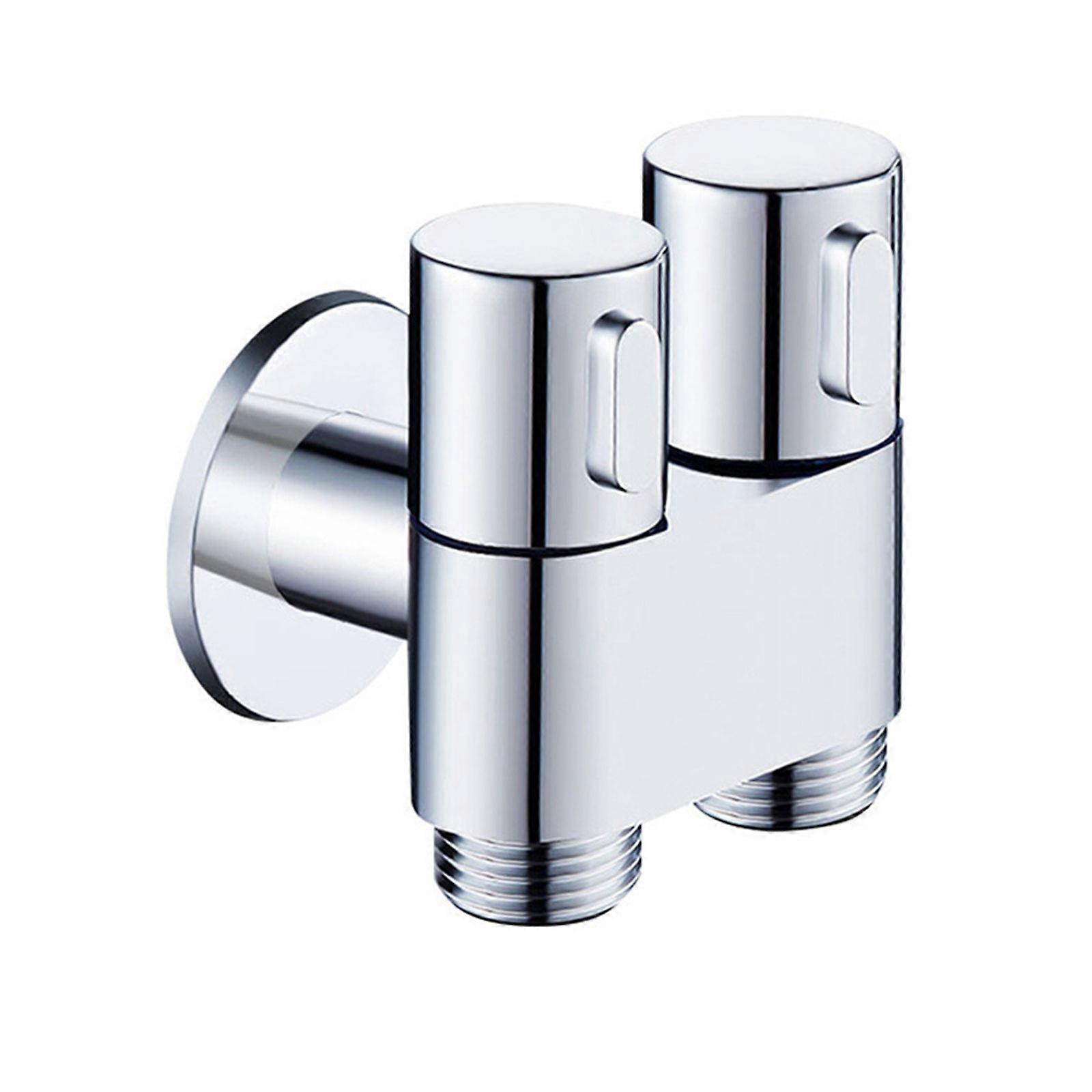 Angle à trois voies pour vanne Séparateur d’eau un dans deux sortant Adaptateur de robinet de machine à laver à double usage Accessoires de salle de bain