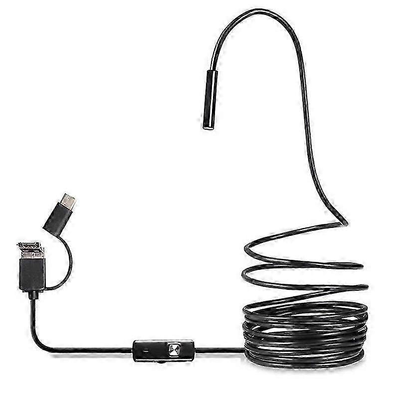 USB Endoscope Type C Borescope for OTG Android Phone 7mm Inspection Snake Camera,3.5M Soft Cable