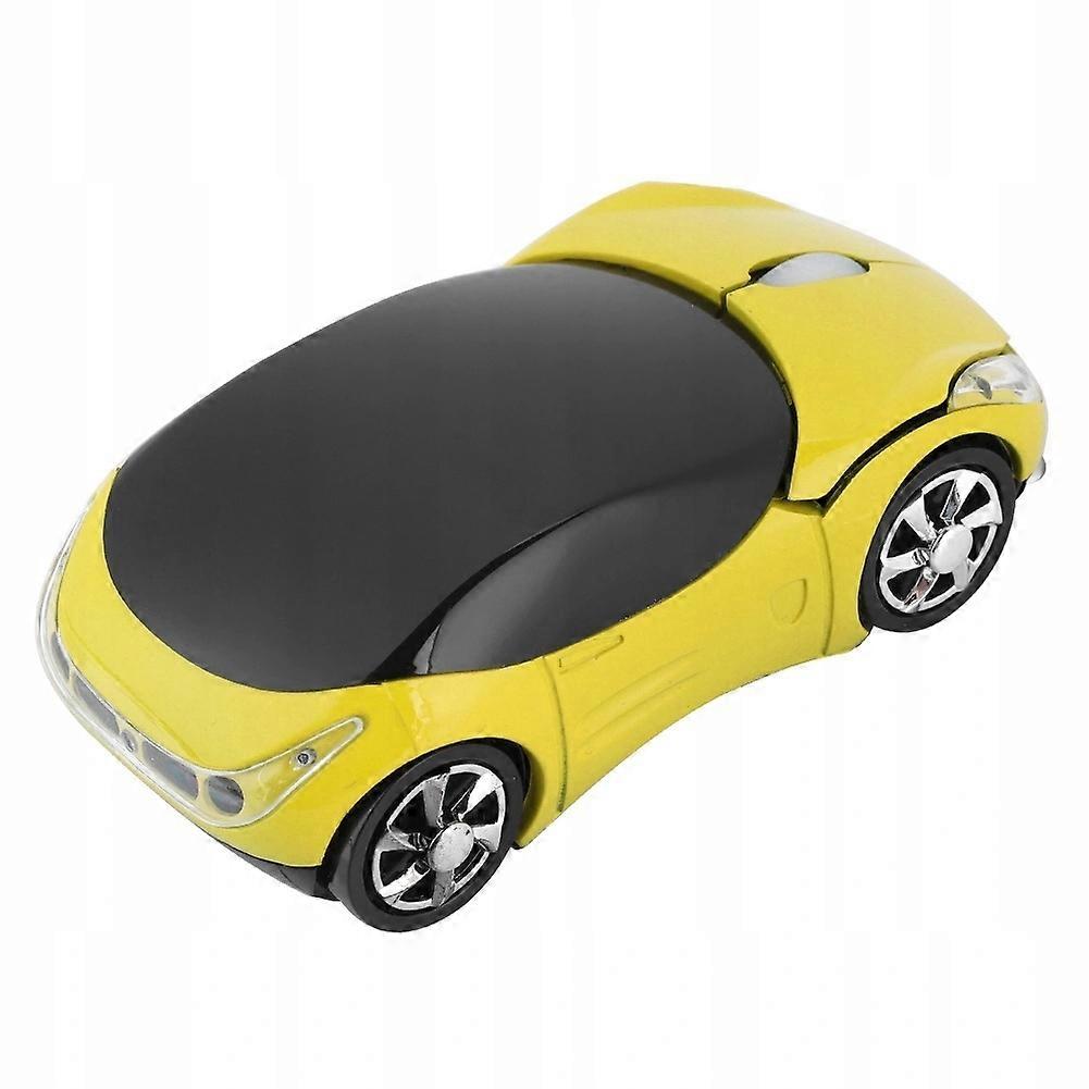Mouse Wireless Mouse Car Shape Yellow