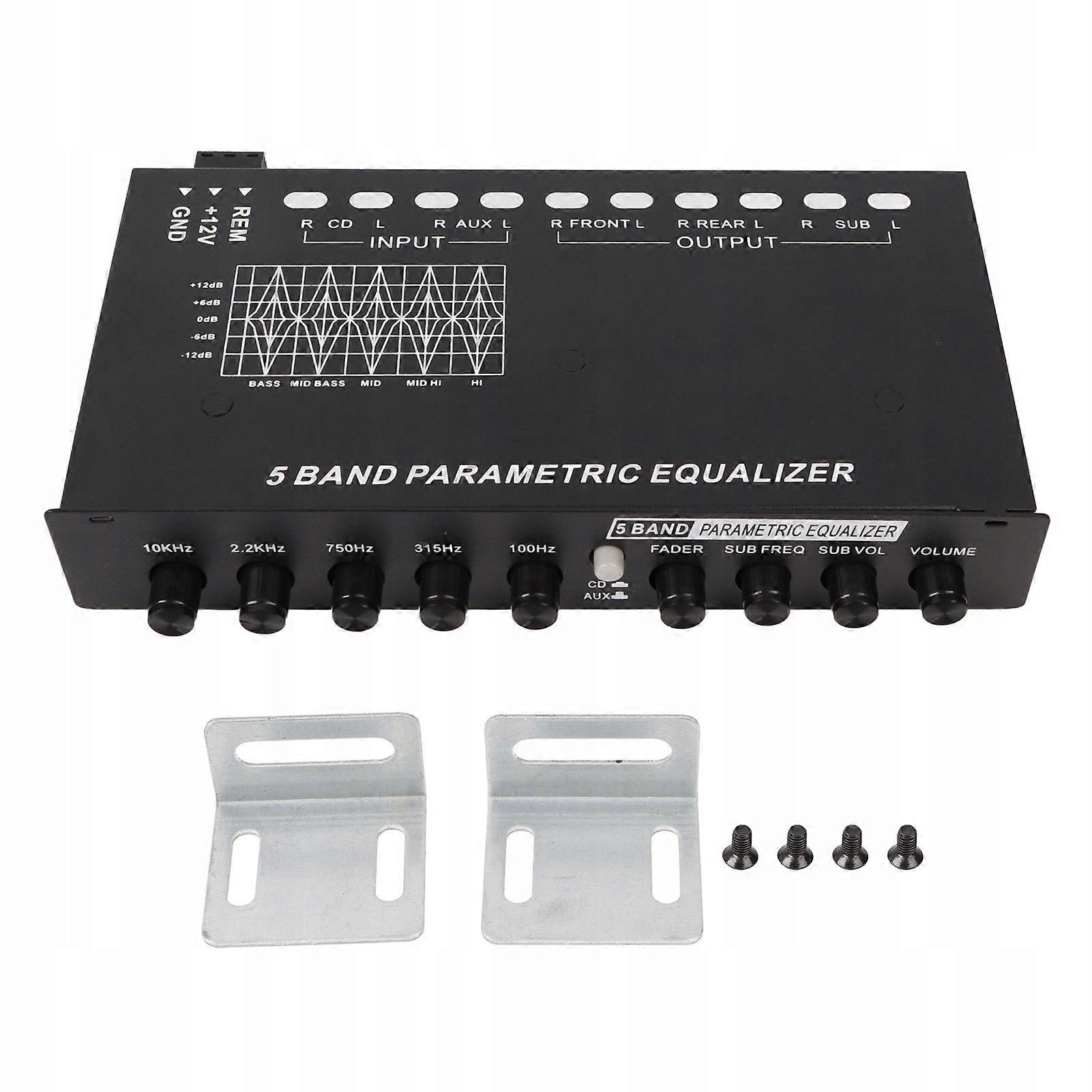 Equalizzatore audio per auto regolabile 5 bande