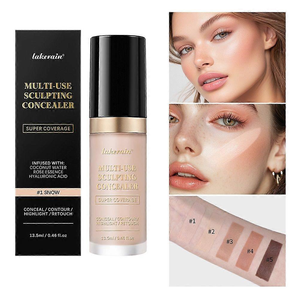 Super Coverage Multi-Use Concealer, Multi-Use Sculpting Concealer for Flawless Makeup - Full Coverage, Oil Free, Long Lasting, Hydrating