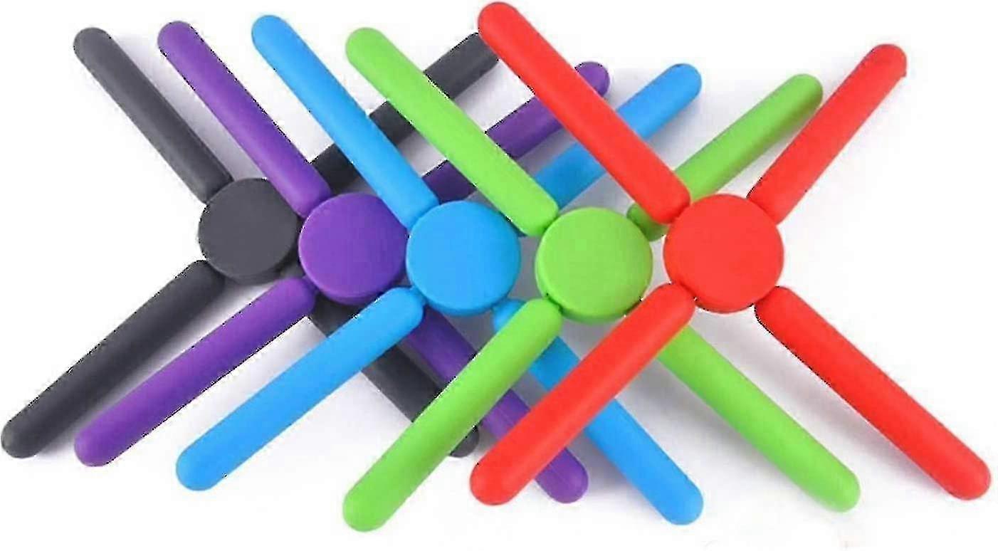 Set di 5 sottopentola in silicone resistenti al calore - Sottobicchieri antiscivolo e tappetini per l'asciugatura