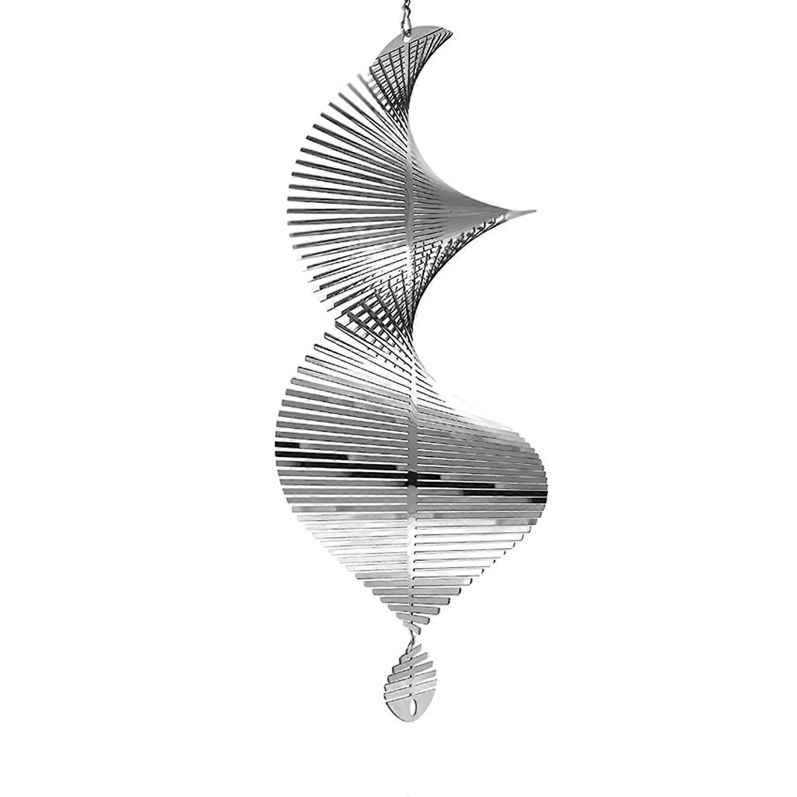 ウィンドチャイムガーデン3Dスパイラルステンレススチールガーデンオーナメント屋外用