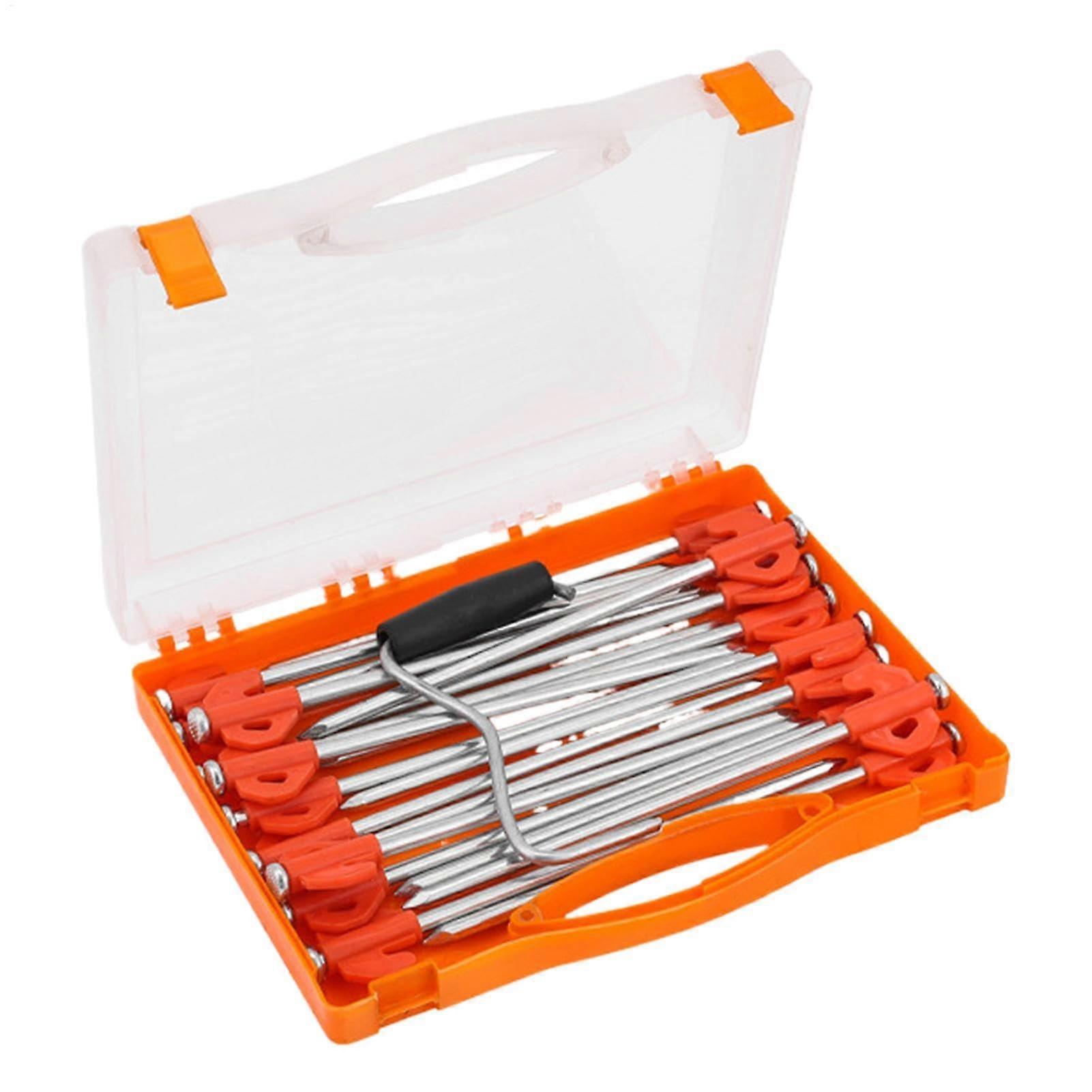 Zelt pegs, tent pegs, tent pegs with pegs, storage box, steel for outdoor use, for girls, 20fold reinforced, for, garden