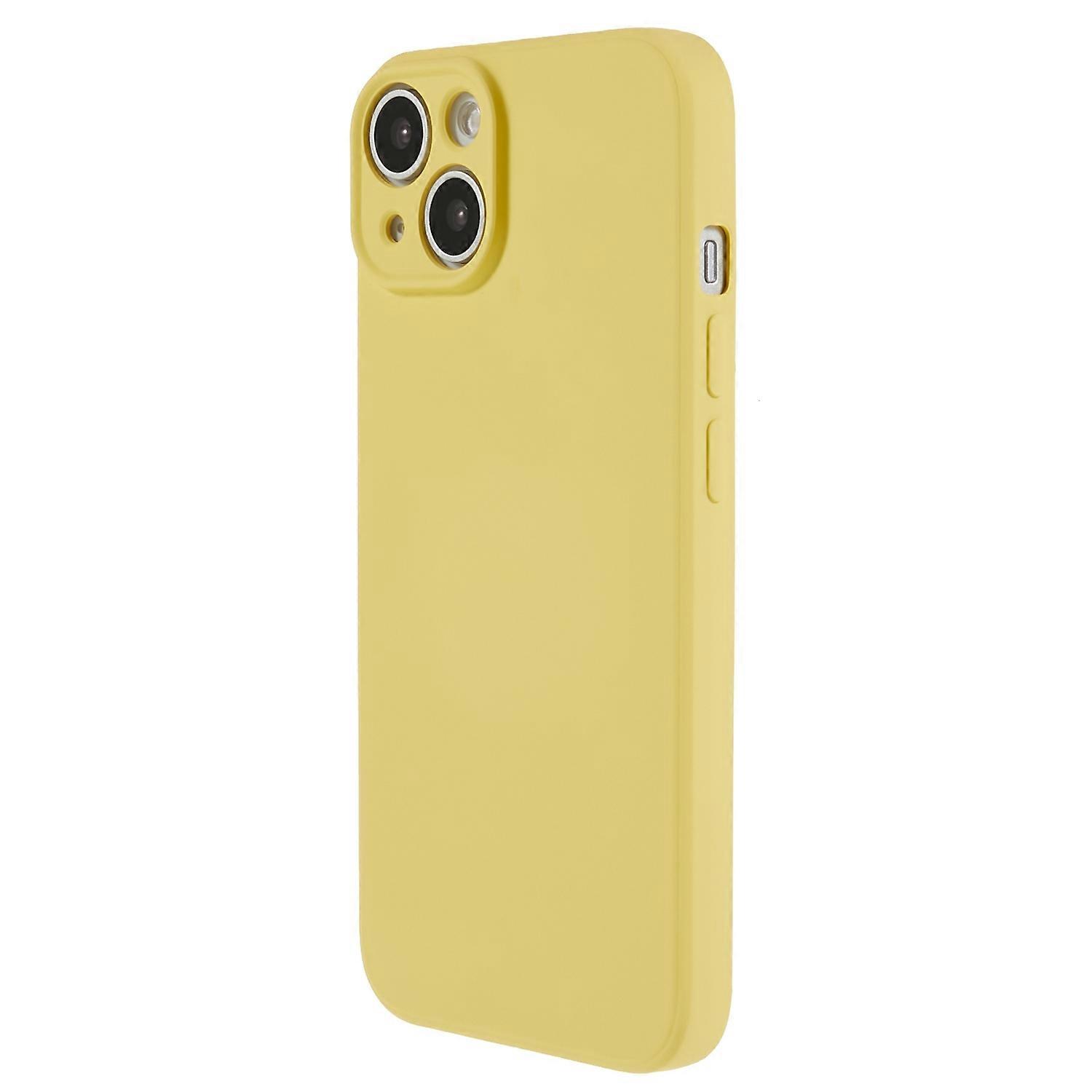Fiber Lining Shell for iPhone 15 Candy Color Anti-Drop TPU Phone Case Rubberized Phone Cover