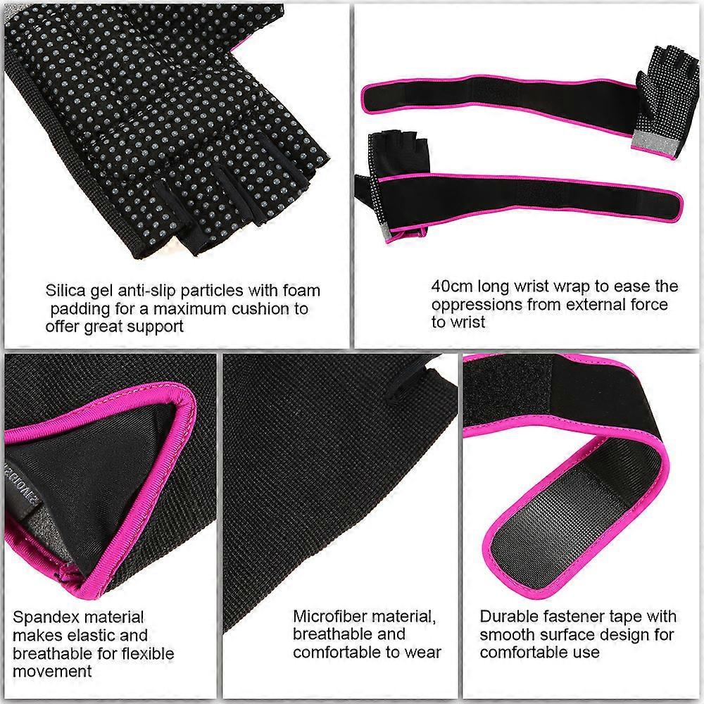 Unisex Weight Lifting Gloves Fitness Gloves with Wrist Wrap Anti-slip Grip Design Breathable Comfortable