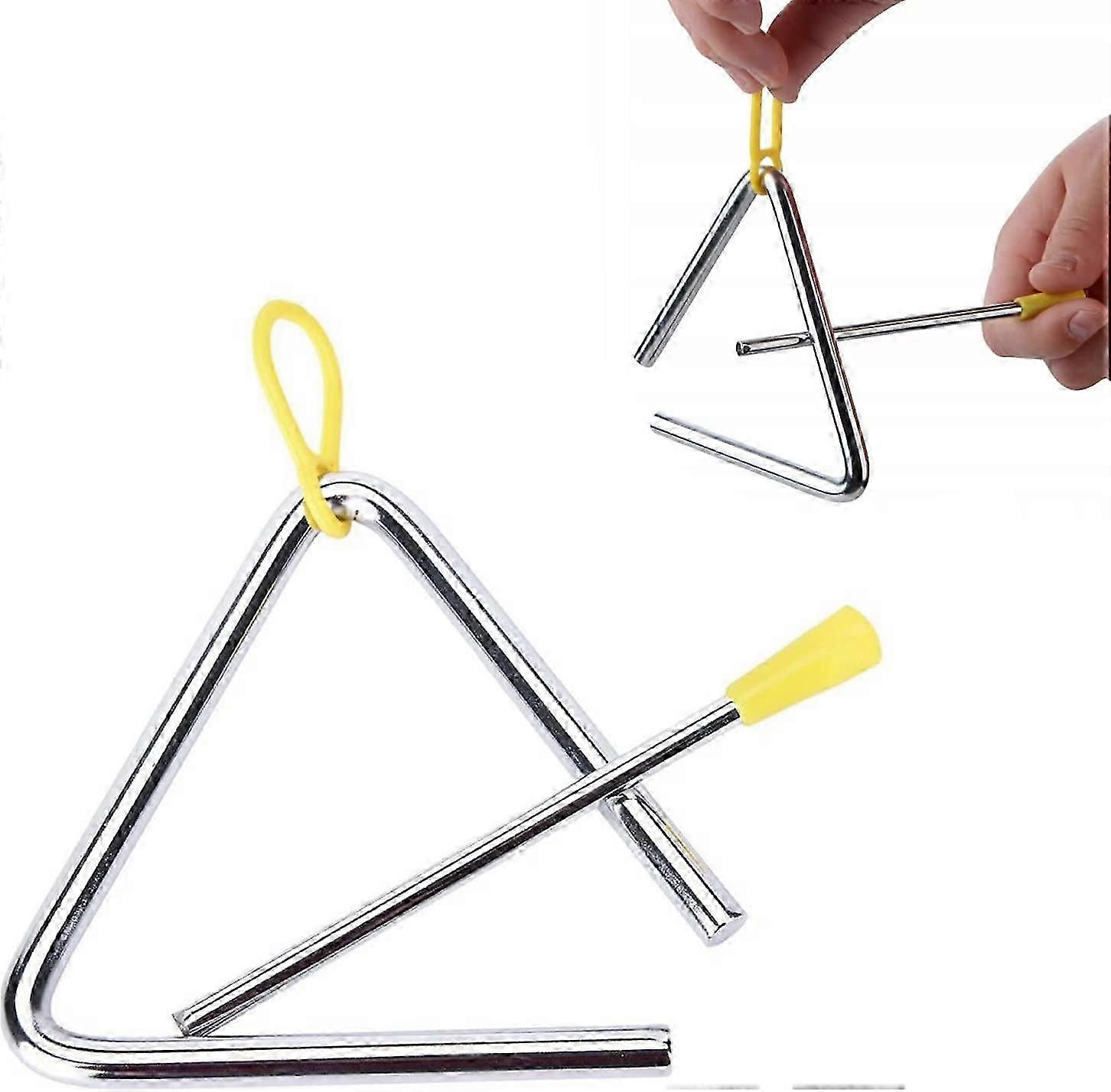 Musical Triangle Instrument with Mallet, Suitable for Kids, 4 Inches Triangle Percussion for Learning and Fun