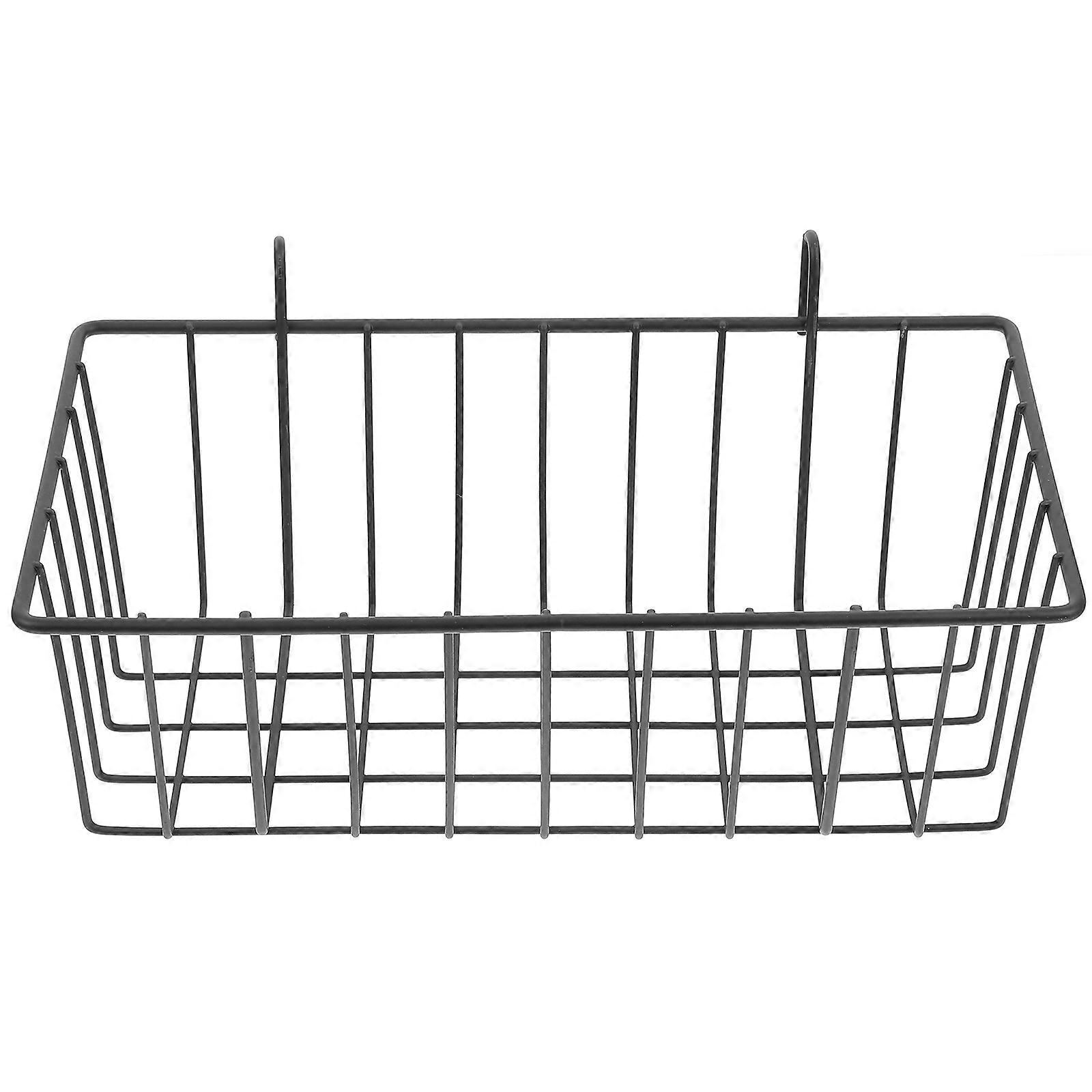 Wall Mounted Iron Wire Hanging Basket Organizer for Kitchen & Bathroom , Water Resistant Storage Rack for Seasoning Bottles, Shampoo, and Essentials