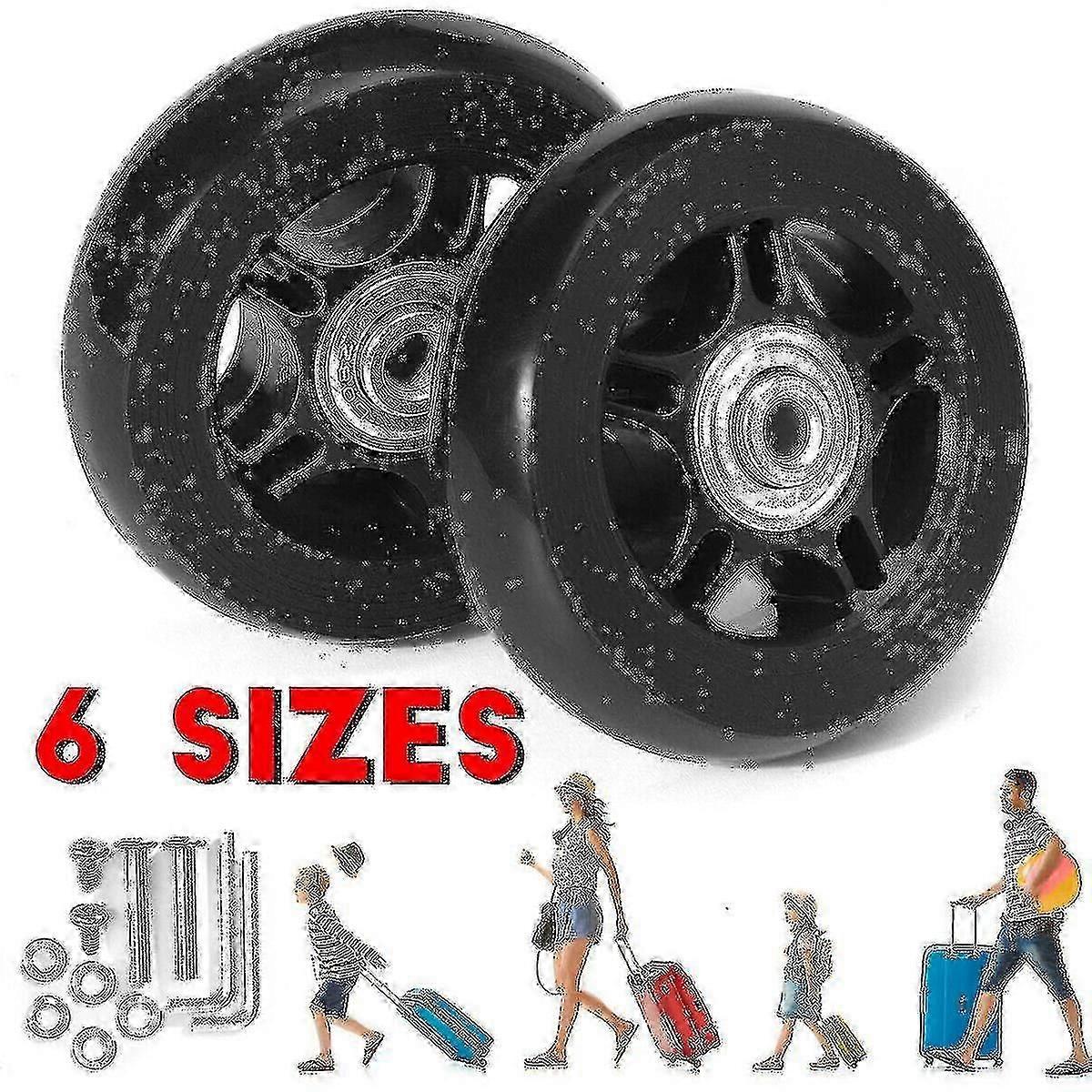 Kit de réparation de roue de valise de chariot silencieux universel avec glissière en caoutchouc - 40 mm * 18 mm