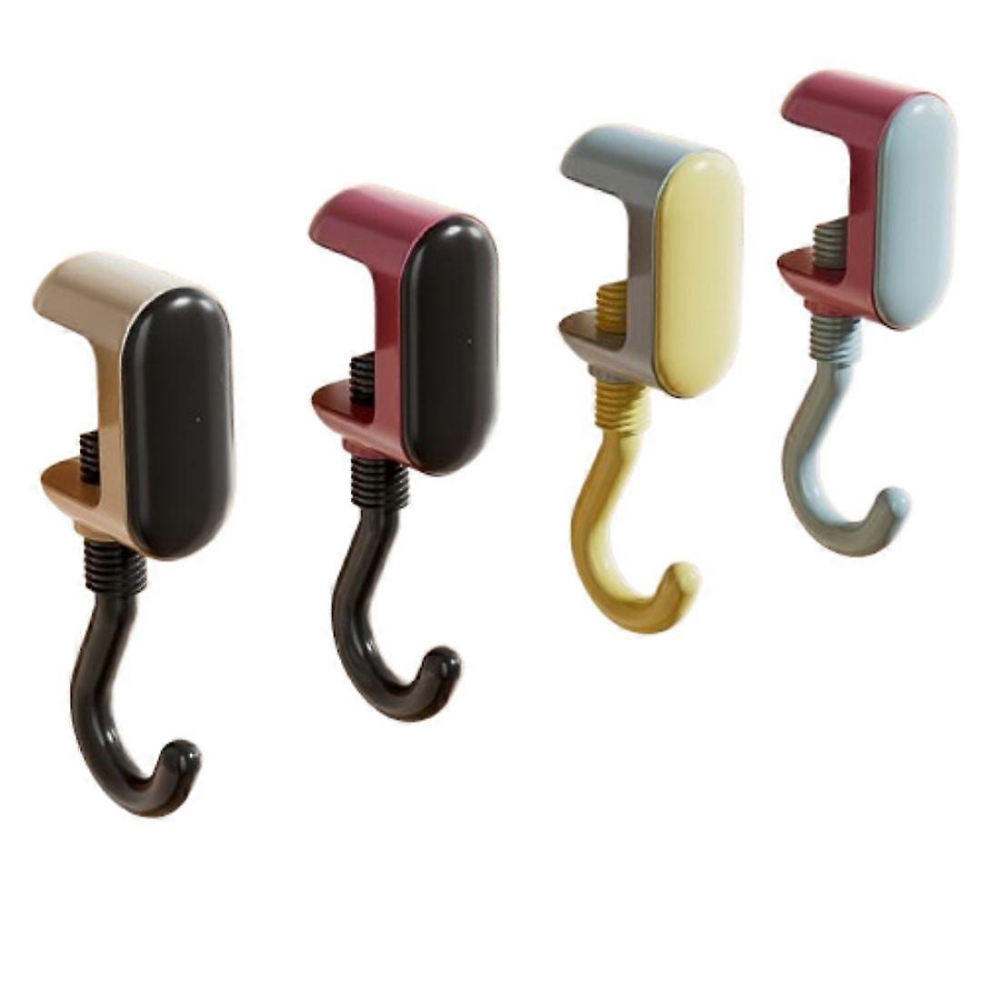 Space-Saving Desk Hook Organizer - Adjustable Gap, No-Drill, Holds Bags & Cups & More (Set of 4)