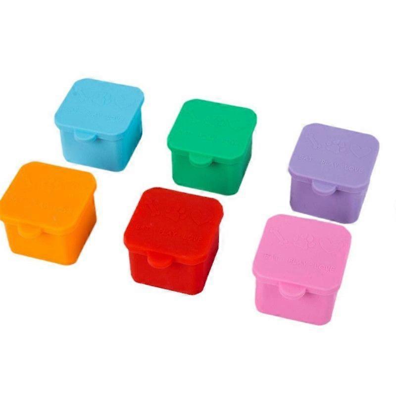 Leakproof Dips Containers Compatible With Most Bento Lunch Box, 3x3oz Salad Dressing Container To Go, Silicone Lunch Containers With Lid For Kids