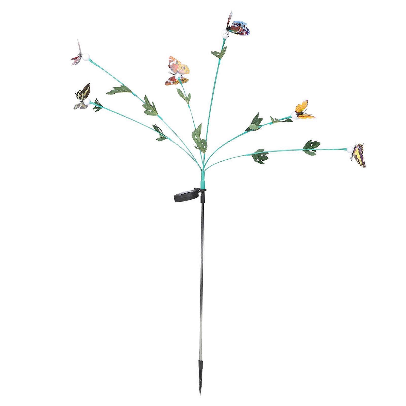 Decorative Garden Stakes Solar Powered Butterfly Shape 120x30cm Waterproof Outdoor Lighting 1Pack