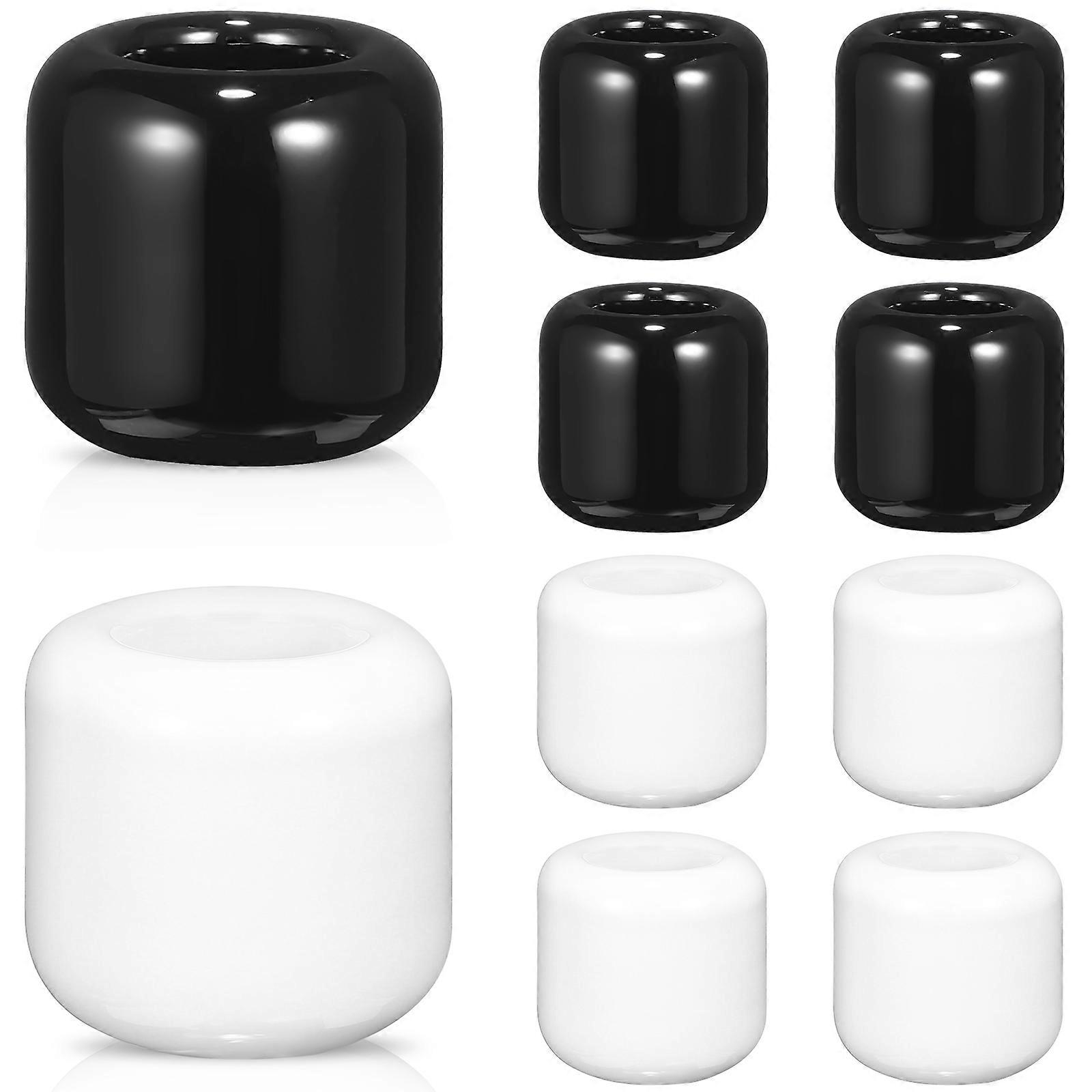 Spell Candles Holder Ceramic Table Candlesticks Minimalist Style 8Pcs