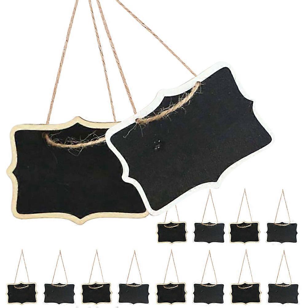 20pcs Mini Double Sided Wooden Blackboard Signs for Restaurants, Weddings, Events, and Home Decor – Reusable Chalkboards for Messages and Party