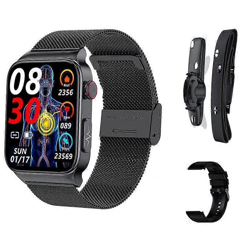 Smart watch, 1.92-inch large screen, multi-sport mode, suitable for Android and iPhone, Black