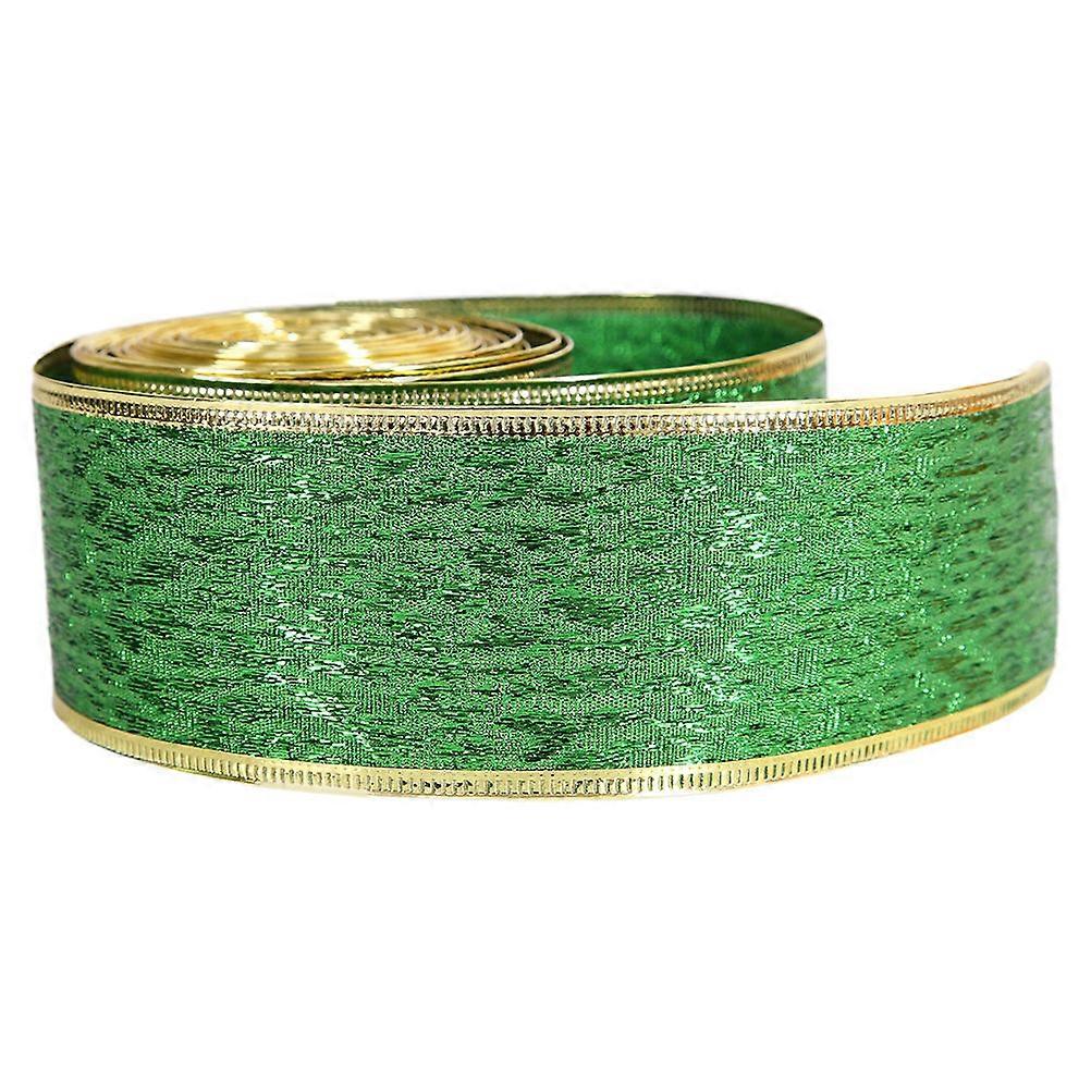 Green Cloth Gift Ribbon for St. Patrick's Day Decor with Material and Festive Design 1 Roll