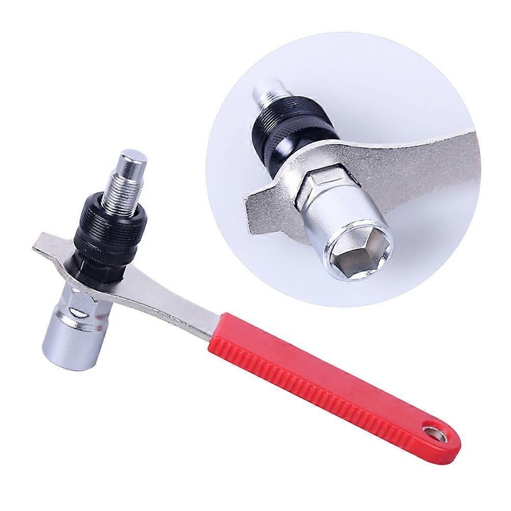 Crank Extractor Bottom Bracket Remover Spanner Bike Repair Tools Kit Crank Puller with 16mm Spanner Red 1Set