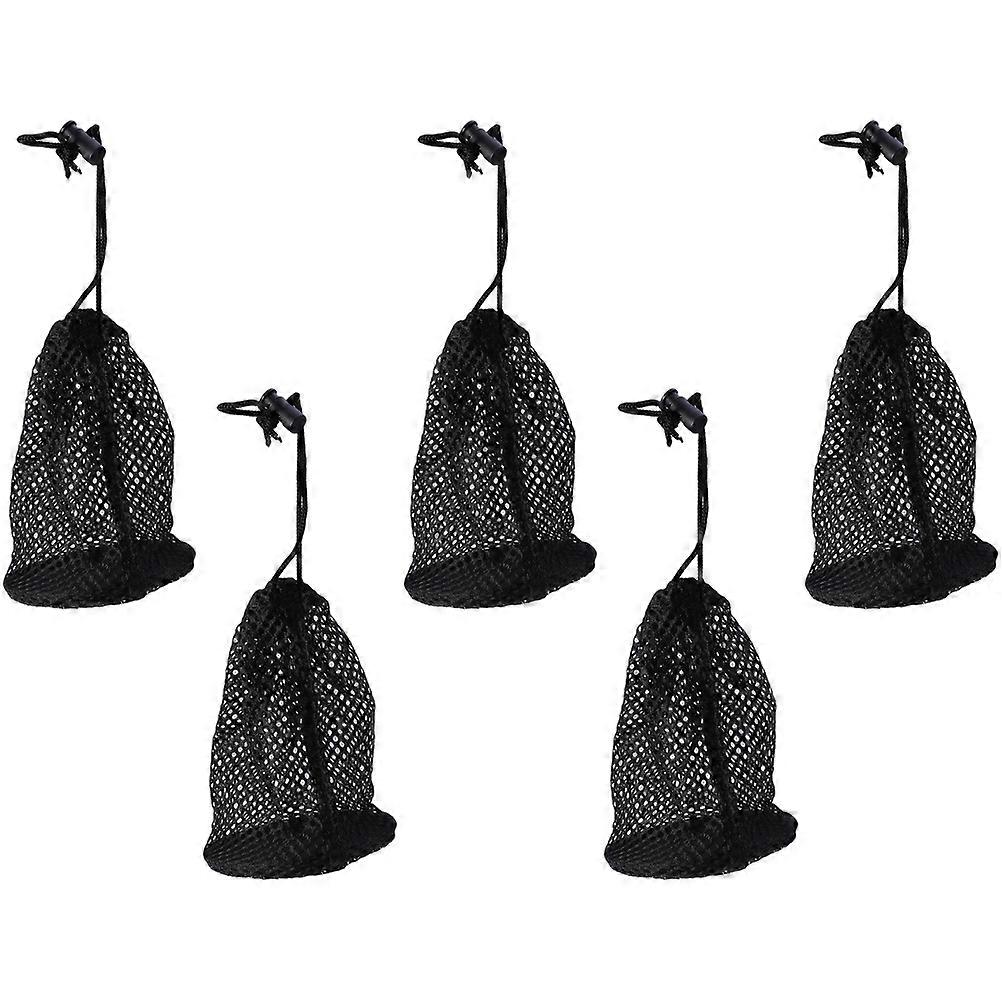 5PCS Golf Ball Mesh Storage Bag with Drawstring – Durable Pouch for Golf, Tennis, and Baseball, Space Saving Design for Easy Access