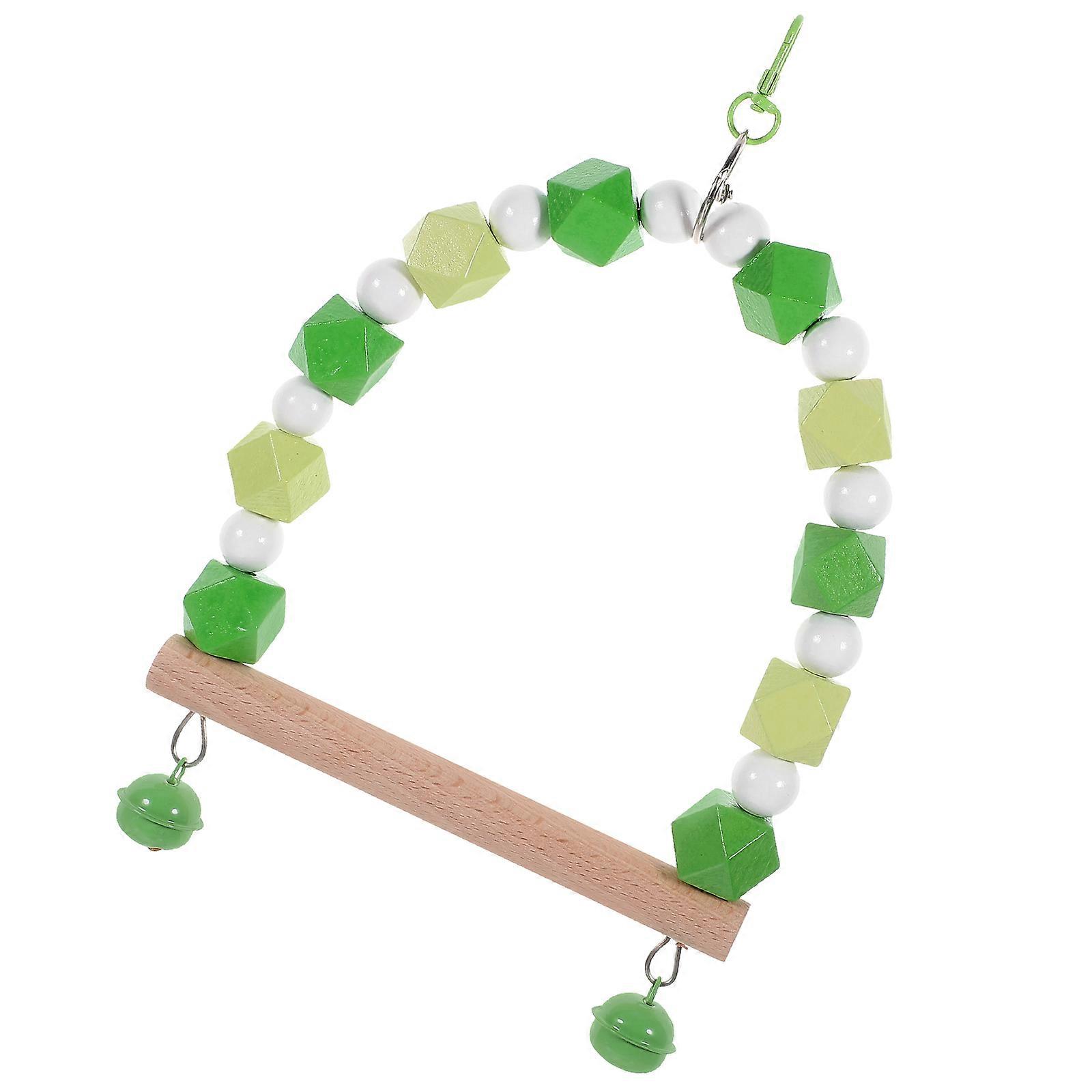 Parrot Perch Swing Bird Swing Toy Parakeet Chewing Toy Indoor Play 1Set