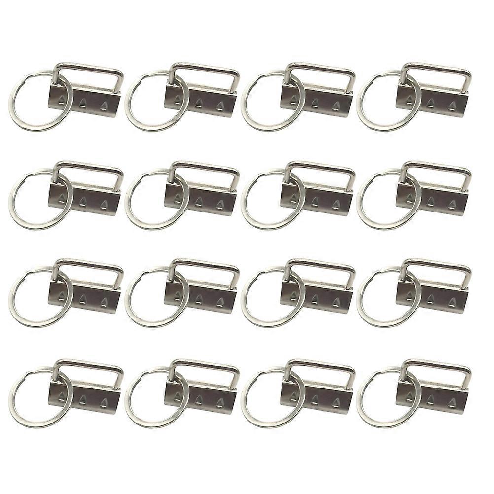 Lanyards Key Fob Wristlet Luggage Strap Accessories Silver 32mm DIY Hold Straps 50Pcs