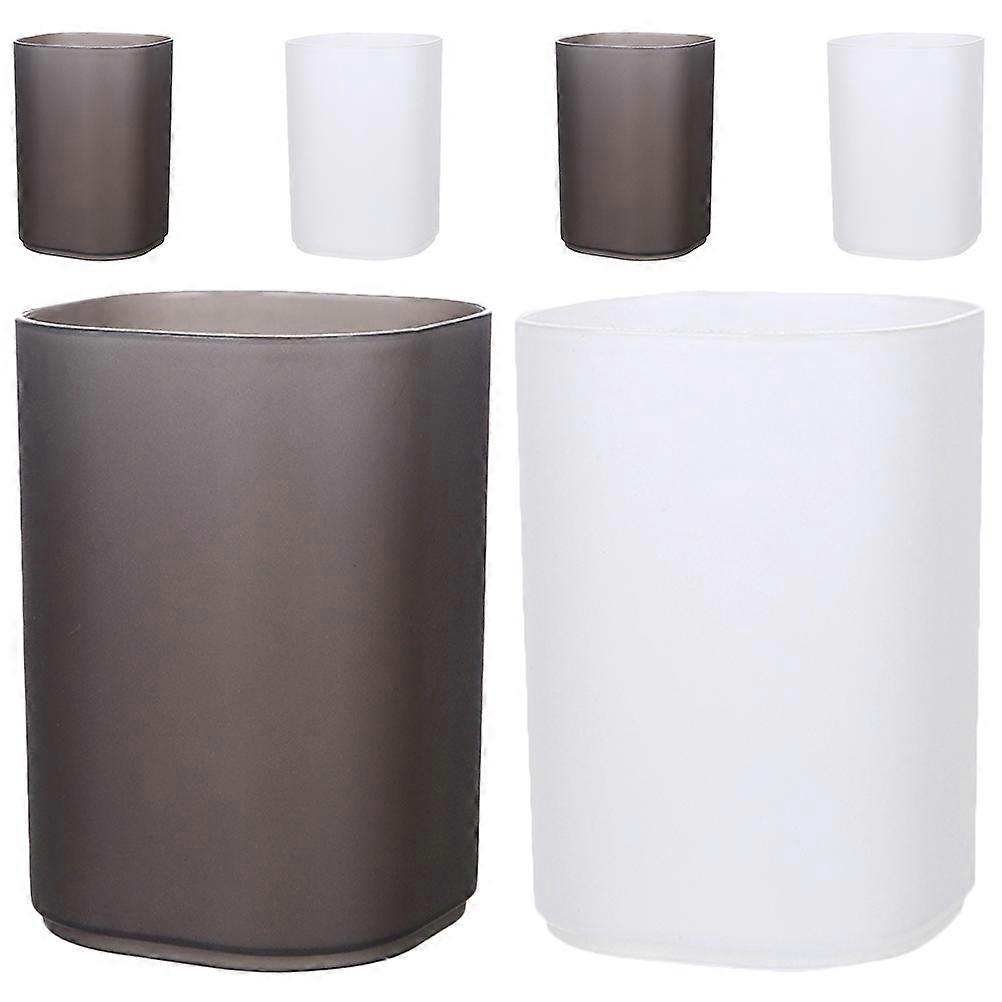 Pencil Storage Holder Pen And Pencil Holders Multifunctional Storage Boxes Home Use Translucent Black 10X7X7CM Large Capacity 6Pcs