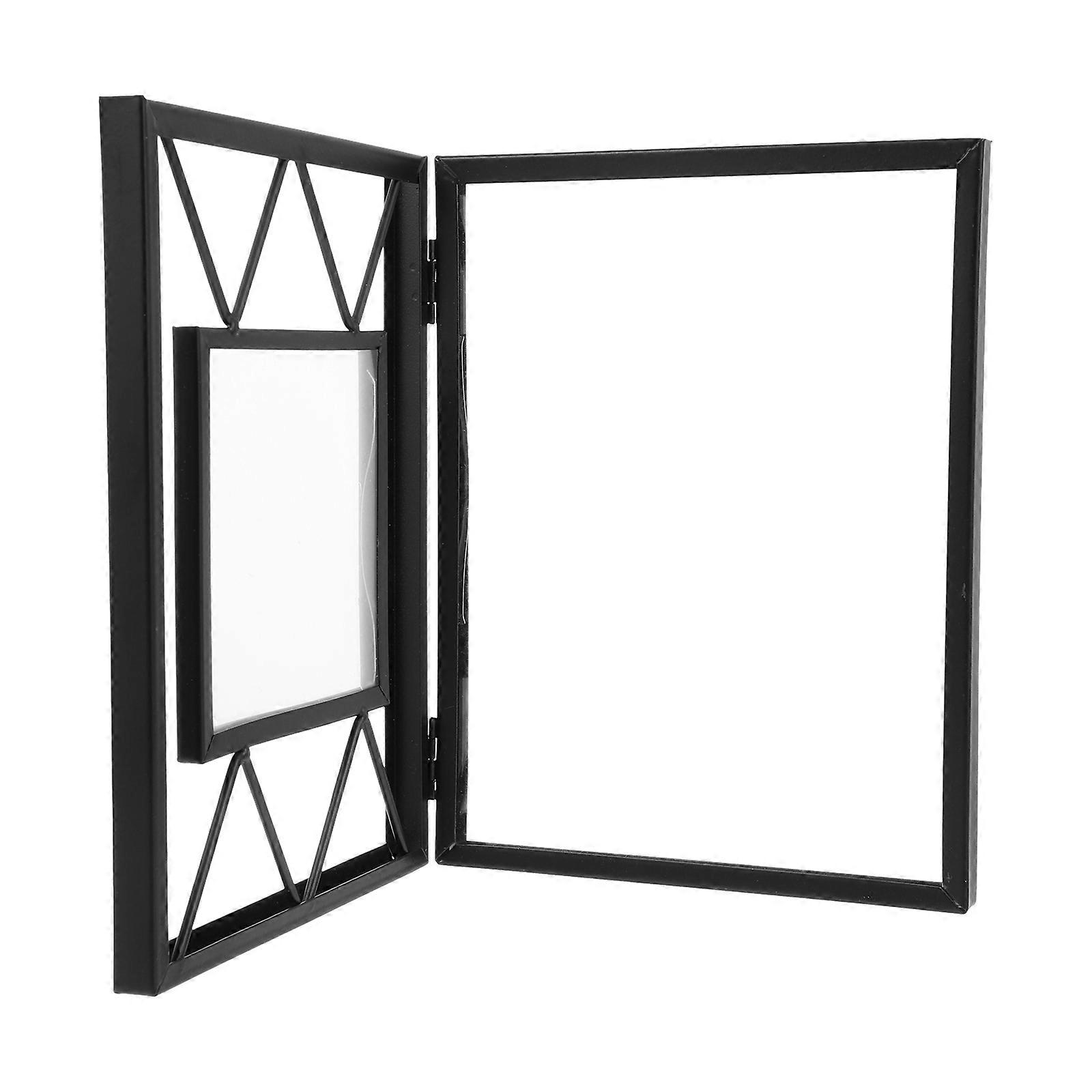 Iron Display Stand Metal Picture Frame for Bedroom Home Decoration 20X15cm 1Set