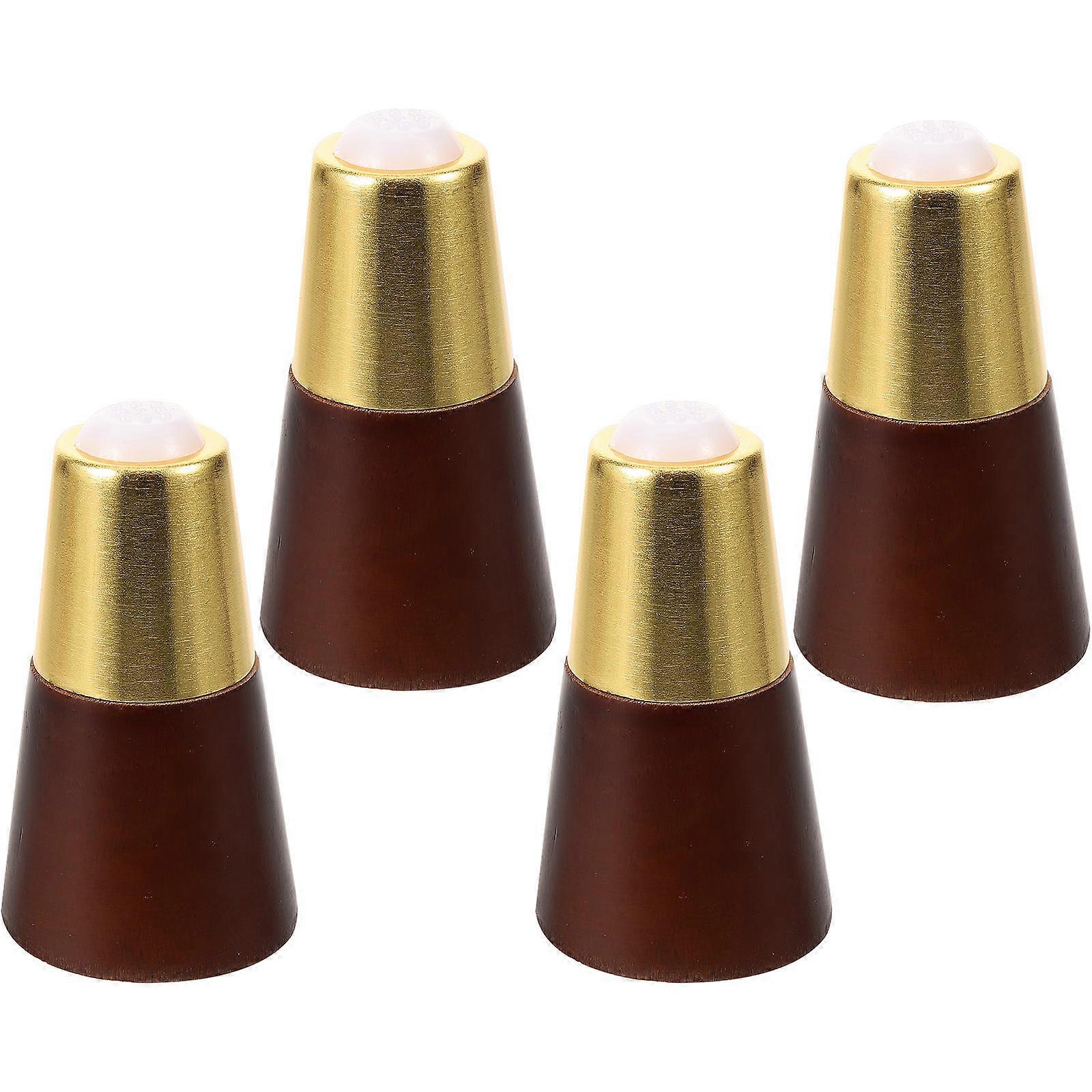 Brown Wood Furniture Legs for Sofas Tables Chairs and Cabinets 4 Pieces Quiet Non-Slip 6 inches