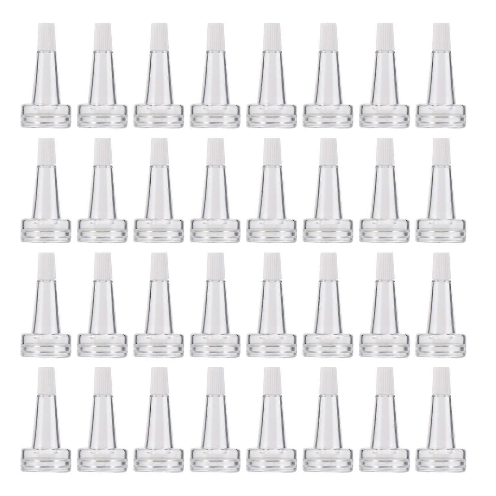 100Pcs Vial Bottles Essence Liquid Bottles Caps Transparent Plastic Caps