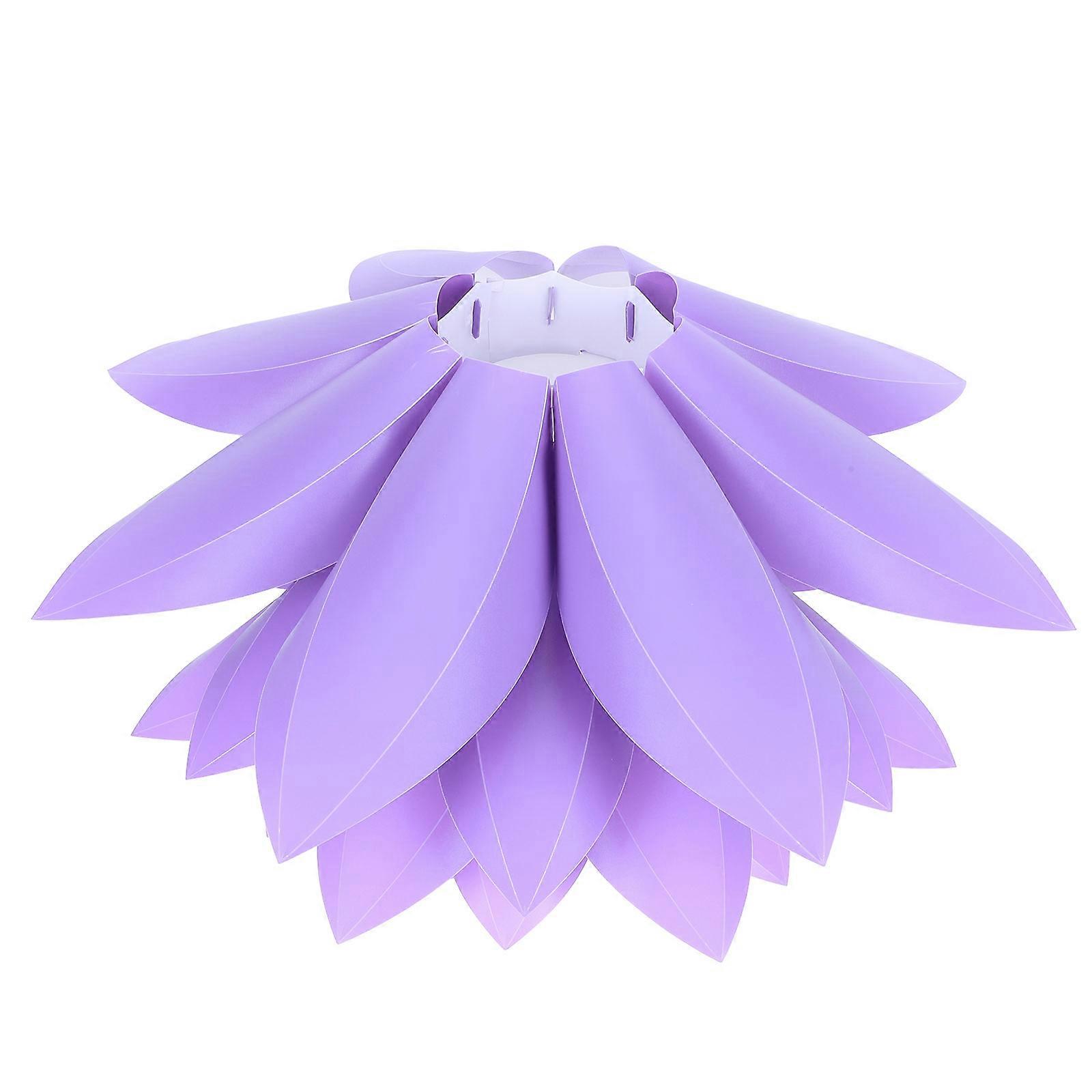 Nordic Style Lotus Chandelier Lampshade in Violet Color PP Plastic Material for Decor