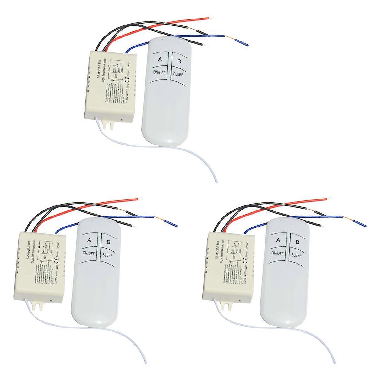 Wireless ON/OFF 1 Way 220V Lamp Remote Control Switch Receiver