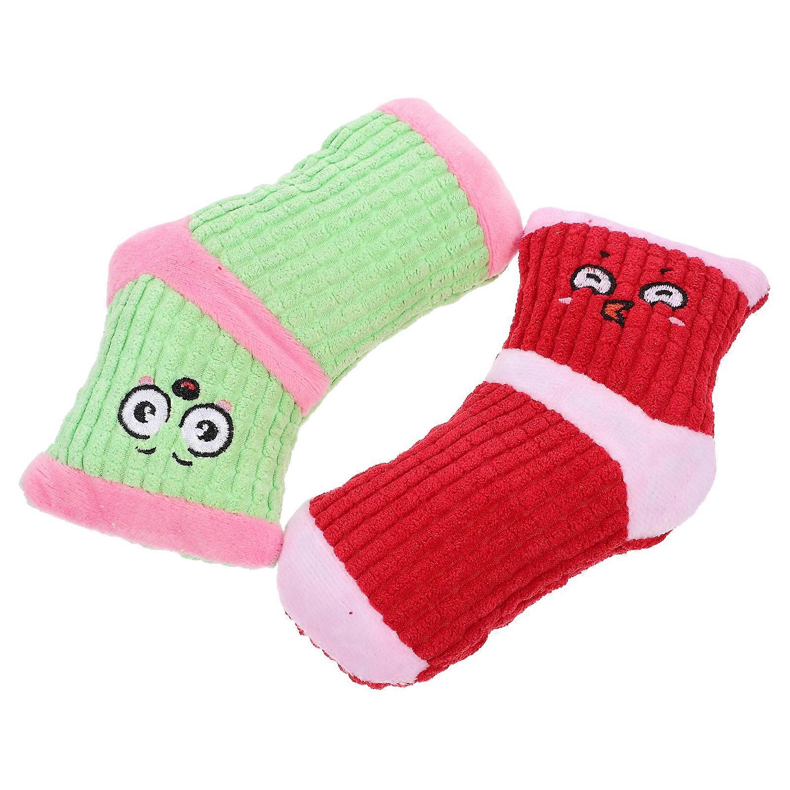 Dog Toy Funny Plush Doll Interactive Play 2Pcs