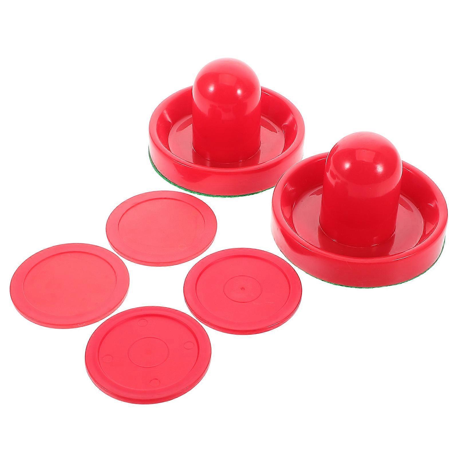 Small Air Hockey Pucks Plastic Hockey Strikers Red Replacement Slider Game Tables Goalies Accessories For Table Ice Hockey Equipment 2Pcs