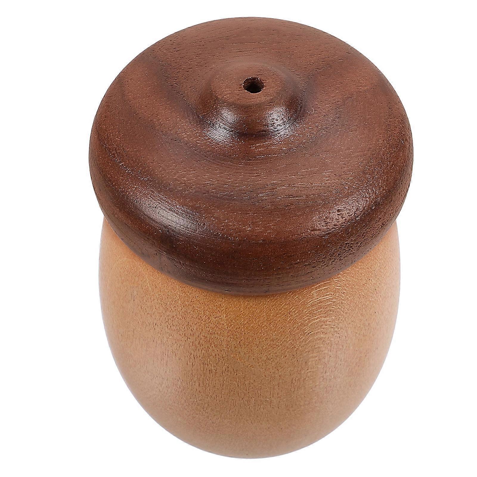Tabletop Toothpick Holder Mushroom Shaped Toothpicks Organizer Oak Wood Storage Daily Convenience 1Pack